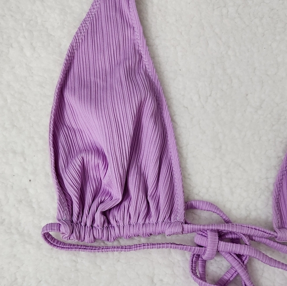 New!Frankie's Bikinis Harlow Plisse Halter Bikini Top‎ - Picture 6 of 11